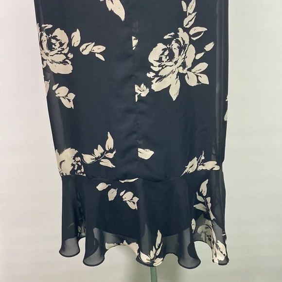 Emma & Michele Black Floral Sleeveless Dress Size PL - Picture 7 of 9